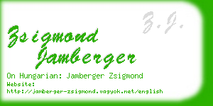 zsigmond jamberger business card